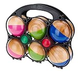 Boccia Spiel mit 6 Kugeln aus Massivholz, Durchmesser 7 cm