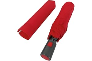 PERLETTI Ombrello Pieghevole da Pioggia Tinta Unita Donna Uomo - Ombrello Portatile da Borsa Antivento con Apertura Automatica - Ombrello Mini Tascabile da Viaggio Resistente - Diametro 96 cm