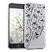 Produktbild kwmobile Hülle für Apple iPhone 6 / 6S - TPU Silikon Backcover Case Handy Schutzhülle - Cover klar Blumenwiese Zeichnung Design Schwarz Transparent