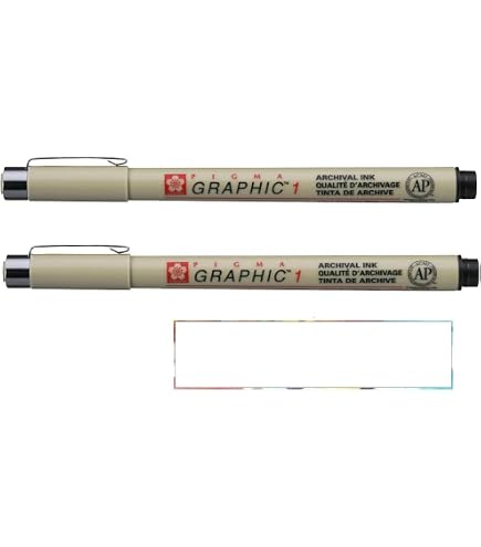 SAKURA Pigma Graphic 2 – Grafikstift Mit 2,0 Mm Kalligraphie-Spitze, Dokumentenechte, Wasserfeste Tinte