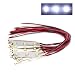 Produktbild Evemodel DD01W NEU 10 STK. 3-LED Hausbeleuchtung 5cm Weiss mit Kabel 20cm 12-18 V