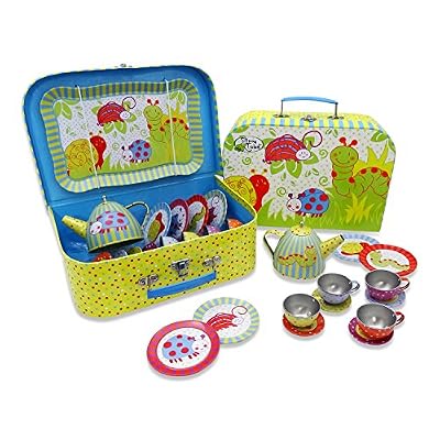 Slimy Toad Dinette métal en valisette "P'tite bête" pour les enfants