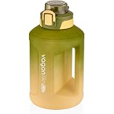 1600ml &Ccedil;ift Renk Taşıma Askılı ve Kulplu Motivasyon Su Matarası Sticker SM-2307-YEŞİLSARI