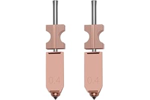 LANKEGU 2PCS 0.4MM Original AD5X Nozzle, Quick-Detachable Nozzle Hot End Integrated Copper Heater Block Throat Tube Stainless Steel Nozzle Kit for Flashforge AD5X 3D Printer Accessories