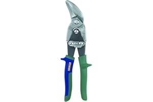 IRWIN 10504316N - Tijeras corta chapa corte curvado 20SR, curvas rectilíneas, en ángulo y a la derecha