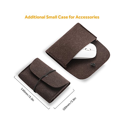  Upgedatet  EasyAcc 13 3 Zoll Macbook Air Pro Retina 12 9 Zoll iPad Pro Laptop-Tasche Filz Sleeve H  lle Ultrabook Kaffeebraun