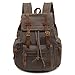 Produktbild SANNU Unisex Segeltuch Rucksack Vintage Rucksack Beiläufige Schule Wandernde Spielraum im Freien Tagesrucksack (Armee Grün)