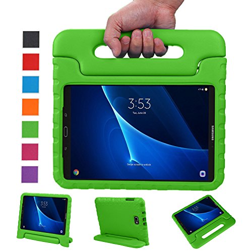BELLESTYLE Samsung Galaxy Tab A 10.1 Zoll EVA Stoßfeste Schutzhülle Tragbar für Kinder mit Ständer Schutzhülle Standfunktion für Samsung Tab A 10.1 (SM-T580 / SM-T585) Tablet 2016 Veröffentlichung, Grün