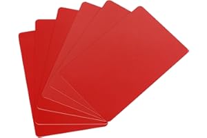 ‎QUARKZMAN QUARKZMAN 30 Stück Blanko-PVC-Karten Farbe, CR80 15 Mil Kunststoffkarten Blanko-ID-Karte Wasserdicht für ID-Badge, Kreditkarten, Identifikationsabzeichen, Drucker, Rot