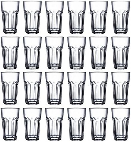 24 x Anchor Hocking 16oz 45cl New Orleans Cooler Tumbler Hi-Ball Glasses 16cm Tall Glasses Sure Guard Heavy Duty Glassware Drinks &amp; Dessert Sundae Glasses Ideal for domestic &amp; commercial environments. Available in multiple quantities.