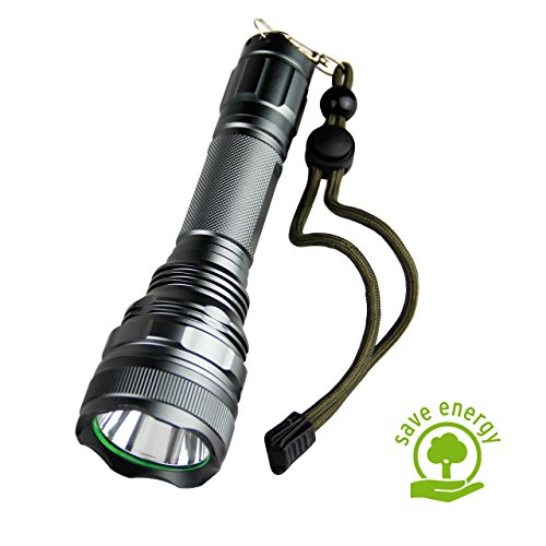 SUNSPEED LED Taschenlampe/500 Lumen /5 Modus Regulierbar/ IP65 Wasserdicht/18650 wiederaufladbare Batterie+Batterieladegerät