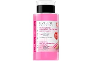 Eveline Cosmetics Nail Therapy Professional Solvente per Smalto 3-in-1 con Vitamina A, E, F e Olio di Argan - 190 ML