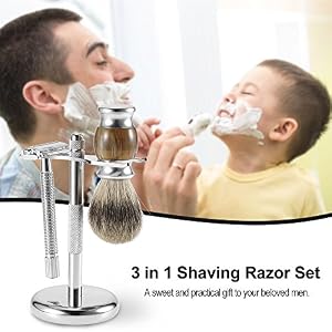 Anself 3 in 1 Men's Shaving Set Male Facial Shaving & Cleaning Tool - Image 4