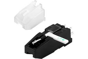 NQEUEPN Turntable Cartridge Replacement, 1.23x0.71 Inch Turntable Cartridge Stylus with Dual Side Red and Blue Diamond Tip Phonograph BSR Needle Record Player Compatible with LP and 78 Vinyl Record Players