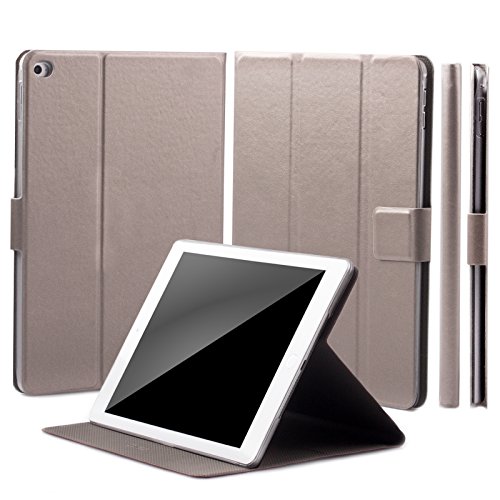 iCues Apple iPad Mini 4 Case | 360° Rotating Stand | Puppy anthracite  metallic Manzano Cover | other Leather - and color variations available | Smart Wallet Flip Thin Ultra Slim