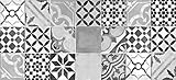  Alfombra VINILICA Estampada Vinilo DE PVC FÁCIL Limpieza Antideslizante Acolchada BALDOSA HIDRÁULICA Gris (50x110cm)