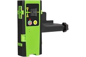 Huepar LR-6RG Détecteur Niveau Laser Pour Laser à Impulsions, Numérique Récepteur de Niveau Laser Vert et Rouge, Utiliser avec Lasers à Ligne Distance Jusqu'à 50-60m, Afficheurs LED à Trois Côtés