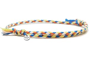 Nato Cuff - Bracelet Coton tressé - Fait Main en France- Médaille Acier Inox 316L- Bijou Homme ou Femme Ajustable