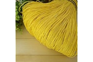 VIXDA 600 mètres 500g Fil de Paille de Raphia Naturel pour Tricot à la Main Crochet Chapeau d'été Sac à Main Coussin paniers matériel de Tricot Bricolage Artisanat