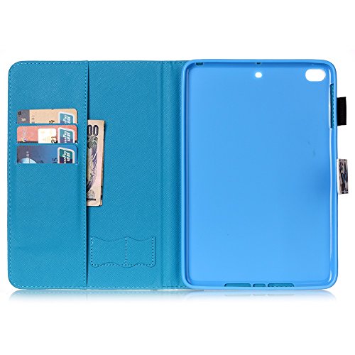 iPad Mini 1/2/3 Hülle, Deenor Bunte Malerei and Stylish Wallet Hülle PU Leather Abdeckung Stand Flip Schutzhülle Hülle für Apple iPad Mini 1/2/3 Generation.[Golden butterfly] - 7