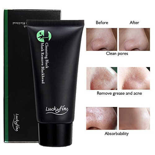 Blackhead Gesichtsmaske, LuckyFine Black Mud Maske Bambus Holzkohle Schlamm auf Mitesser Entferner Sauber Reinigende Schwarze Reißen Peel off Maske - 5