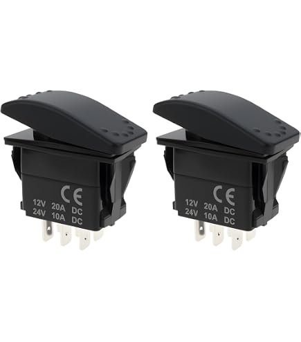 Interruttore A Bilanciere Carling 273.705 – 12V DP LED Verde/Rosso Mom(ON)/OFF/Mom(ON) - Foto 4