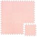 LittleTom Interlocking EVA Foam Mats | Puzzle Mat for Kids Play Area | Puzzle Playmat | Play Rug for children | Pink with Polka Dots