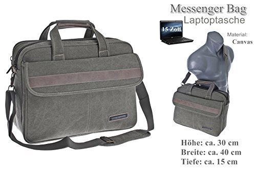 FLUGBEGLEITER MESSENGER UMHÄNGETASCHE ARBEITSTASCHE SCHULTER HERREN TASCHE Stoff Canvas - 6