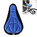 Produktbild DUBENS® Gel Bike Sattel, Sattelbezüge Fahrradsattel Überzug Fahrrad bequem Sitzkissen Pad Bezug extra Komfort Gel Pad Kissenbezug geeignet für Mountain Bike Sitze und Road Bike Sattel (Blau)