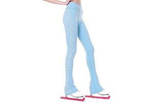 LIUHUO Figure Skating Pants Girls Training Wear Quality Crystals Black Child Skating Leggings