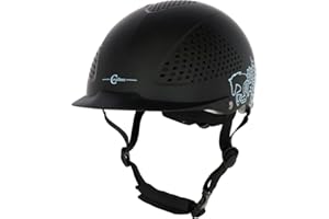 Kerbl Covalliero Beauty 2.0 - Casco de equitación juvenil moderno, color negro y gris