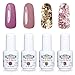 Perfect Summer Semi-permanent Gel Nail Polish Set 4PCS Multi Colours Varnish Soak Off UV LED Gel Nails Kits 8ML #34