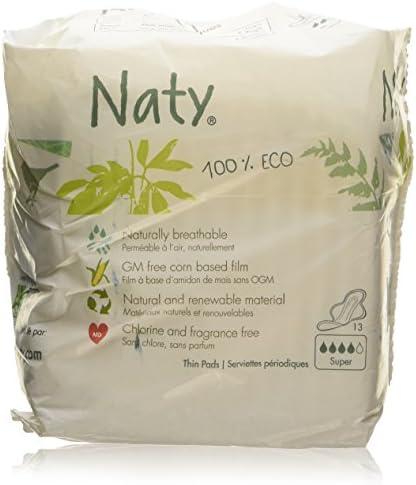 Naty Bio Sanitary Towels Super, 13 Towels