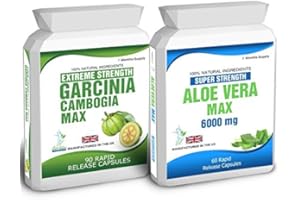 BODY SMART HERBALS 90 Garcinia Cambogia & 60 Aloe Vera Colon Cleanse Weight Loss Diet Capsules Dieting Tips