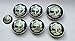 Price comparison product image Set of 7 BMW Skull Logo Wheel Center Caps Boot Bonnet Steering Wheel Badges Emblems