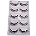 SupplyEU Natural Look Fake Eye Lash False Eyelashes Extension Makeup 5 Pairs
