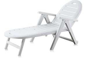SP BERNER Tumbona de jardín caiman blanca