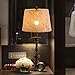 Produktbild Tony's home- Tischleuchte - Elegant dekorative Harzbasis mit neutraler Tuchschirmlampe im Schlafzimmer Classic - E27 Schreibtischlampe ( Farbe : B )