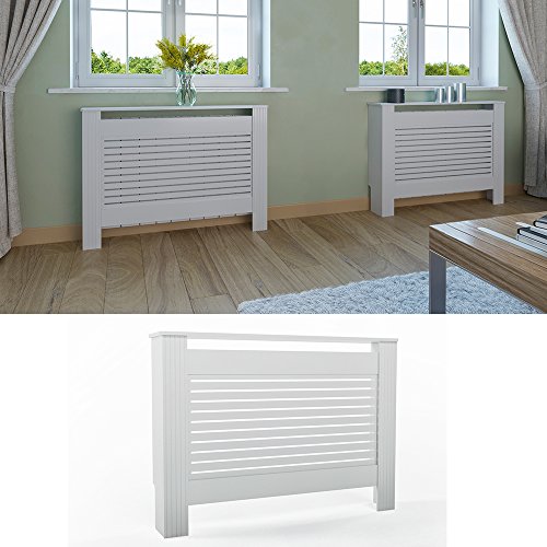Heizkörperverkleidung 112cm Weiß – im trendigen Landhaus Stil - 2