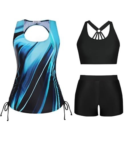 Speedo end splice pro tankini nero e viola: costume da bagno modello donna