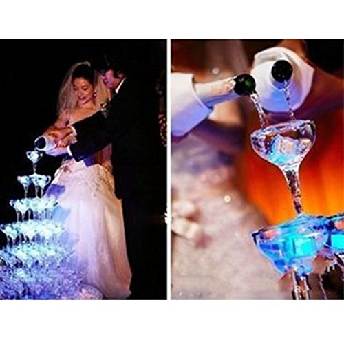 Gearmax® Wassertauch Dekorative LED Ice Cubes Quick Flashing LED Eiswürfel Schnelle Blinkenden Dekorative MultiColor Würfel – Set von 12 - 5