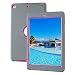 Produktbild TKOOFN iPad Air 2 Hülle - PC + Silikon Schutzhülle Bumper Gehäuse Back Cover Case Schutz Tasche Etui + Displayschutzfolie Reinigungstuch Touch Pen für iPad Air 2 / iPad 6 - Hybrid Stoßfest (Grau+Rot, iPad Air 2)
