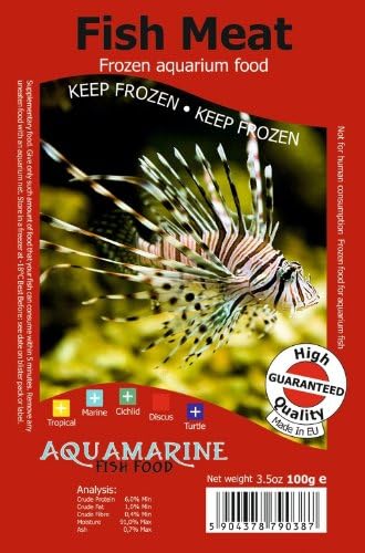 *** BUY 2 AND GET 1 FREE *** FROZEN FISH MEAT - Fish food in 100g blister pack - Excellent for Tropical, Marine, Cichlid fish and Turtles *FREE DELIVERY*
