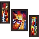 Wens Amazing MDF Wall Art (30 cm x 34 cm x 1.5 cm , Set of 3)