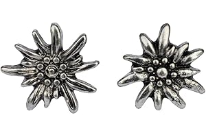 ALPIN TRACHTEN Zierniete Motivniete Edelweissniete Metall Trachten Edelweiss Silber- 320 (2)