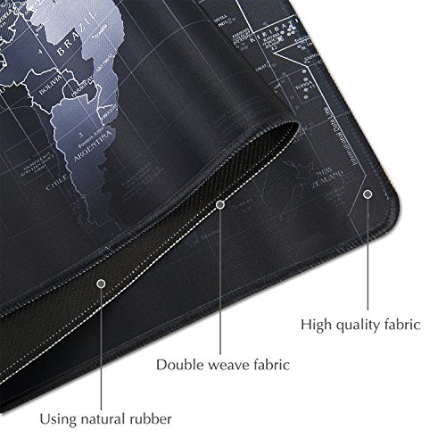 Eligoo 2017 Weltkarte World Map Maus Mate Extended Gaming mauspad XXL 900x400mm Wasserdicht Mouse Pad Desk Mat Rubber Base f¨¹r Computer, PC und Laptop - 6