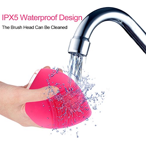 SUNMAY Elektronische Gesichtsreinigungsbürste, Anti-Aging Sonic Vibration Silikon Wasserdicht Hautreinigung Pflege Gesichtsbürste Reiniger - 5