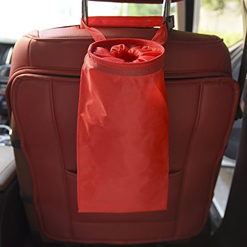 Car seat back storage bag ，Foldable washable garbage bag For Car, SUV, Truck, Auto and More（7 colors available） , big red