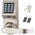 HENYIN Digital Door Lock,Unlock with Card,Code & Kyes,Handle Direction Reversible (HY6300)