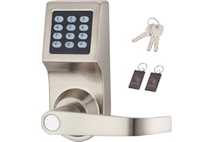 HENYIN Digital Door Lock,Unlock with Card,Code & Kyes,Handle Direction Reversible (HY6300)
